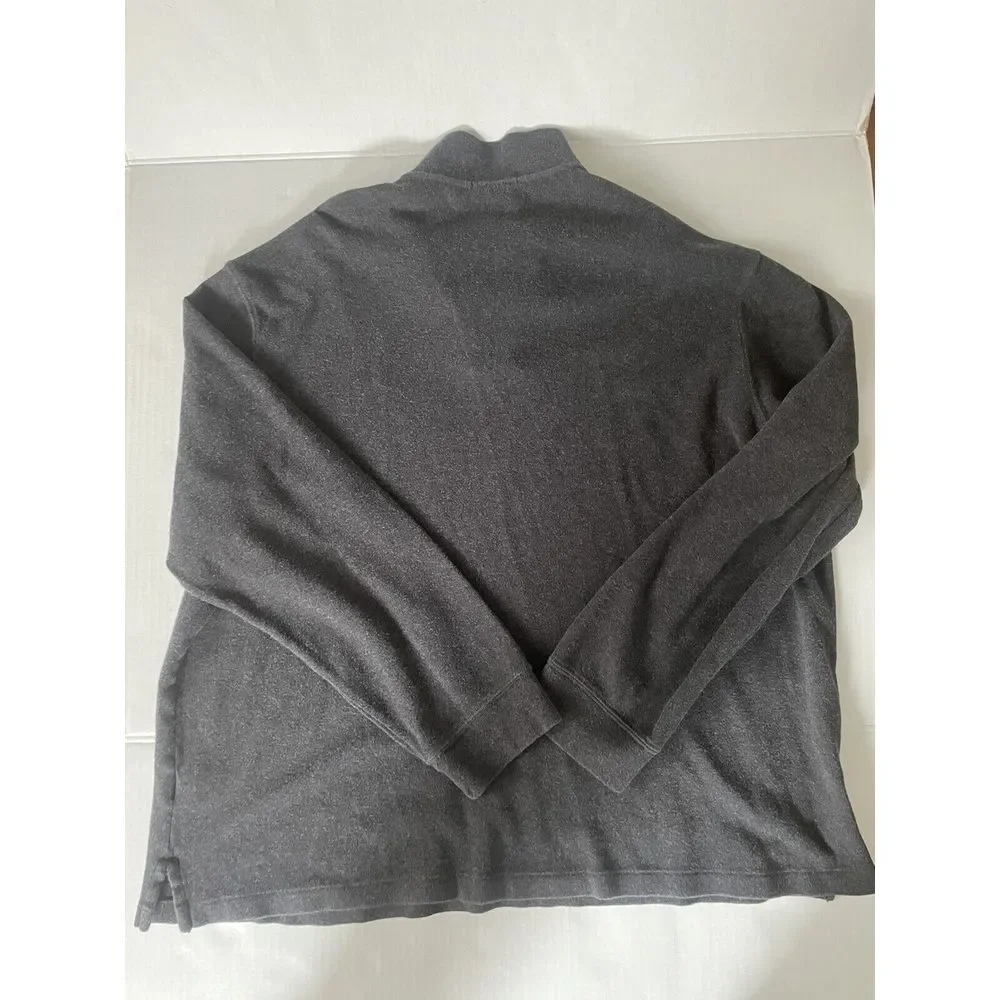 Polo Ralph Lauren Gray Estate Rib 1/4 Zip Pullover Sweater Size XXL‎